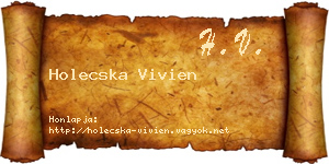 Holecska Vivien névjegykártya